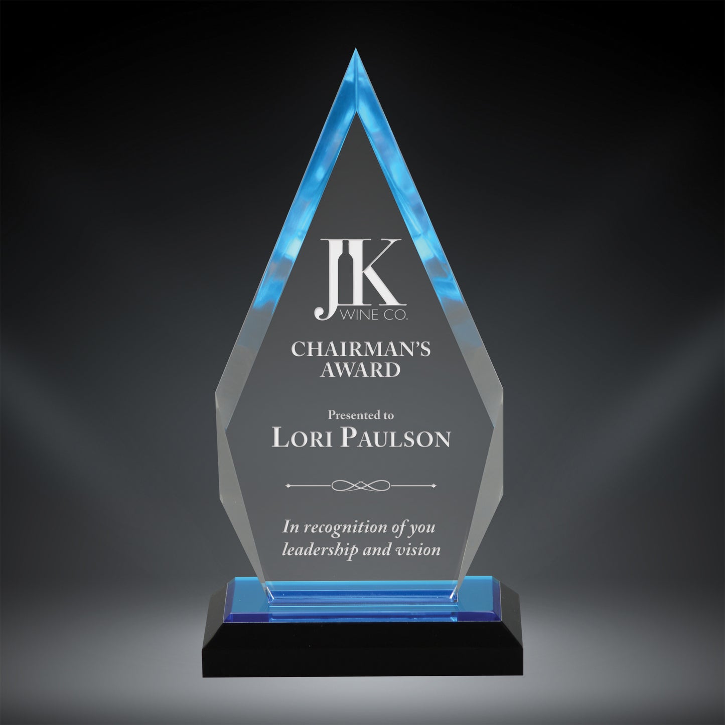 Blue Acrylic Spectra Arrow