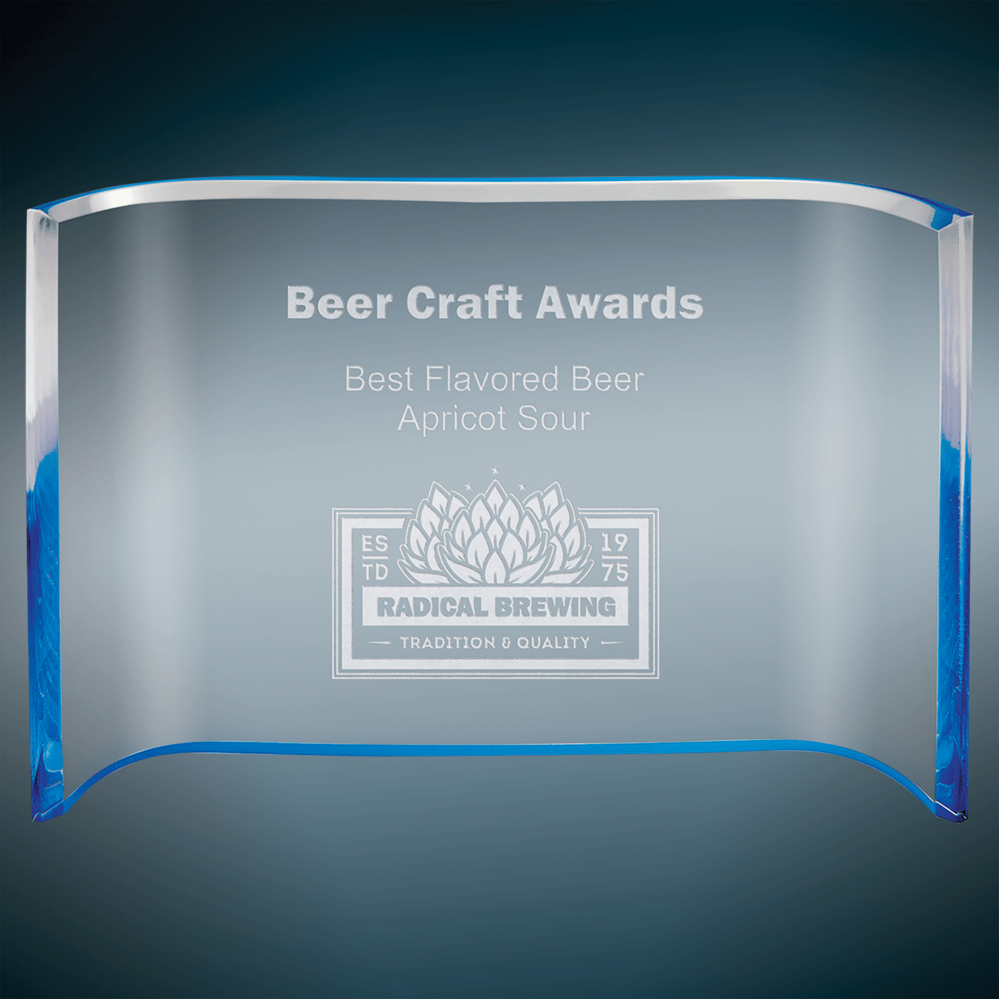 Blue Acrylic Crescent