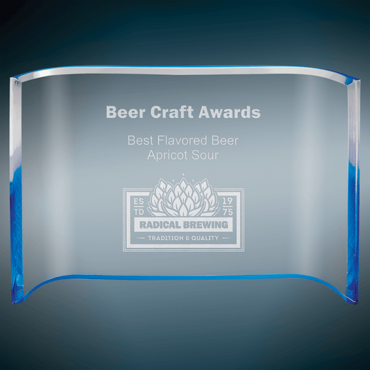 Blue Acrylic Crescent