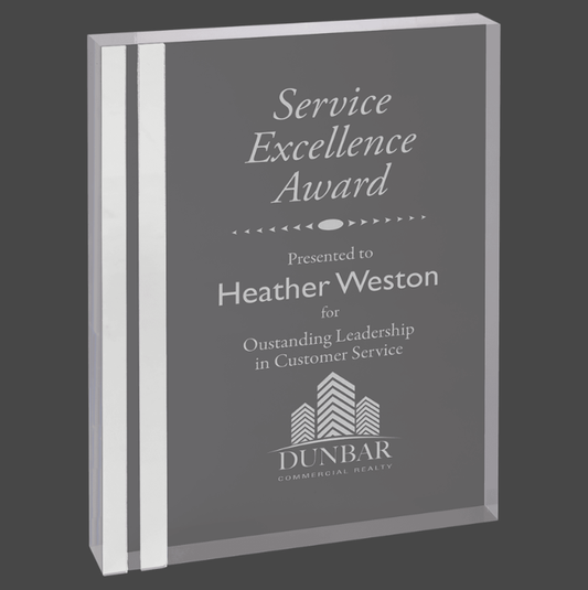 Rectangle Acrylic w/ Silver Edge