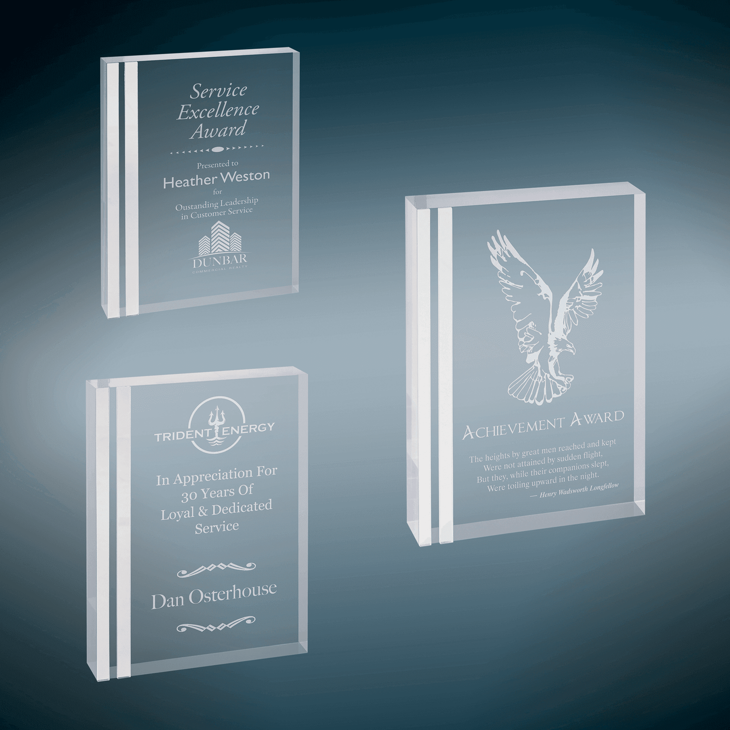 Rectangle Acrylic w/ Silver Edge