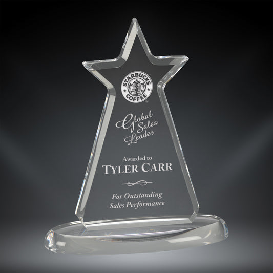 Star Acrylic on Oval Base