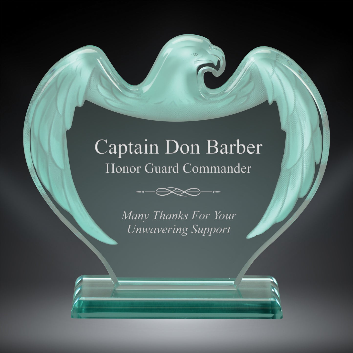 Jade Frosted Acrylic Eagle