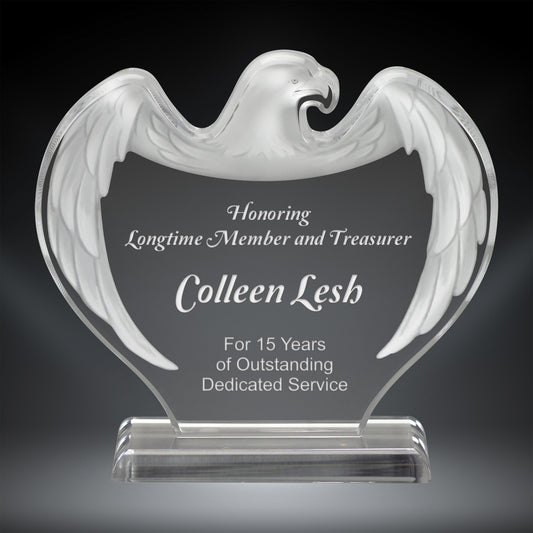 Clear Frosted Acrylic Eagle