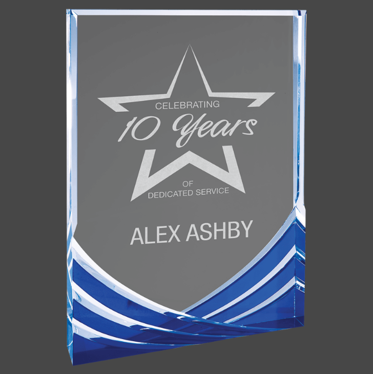 Blue Soaring Acrylic Rectangle