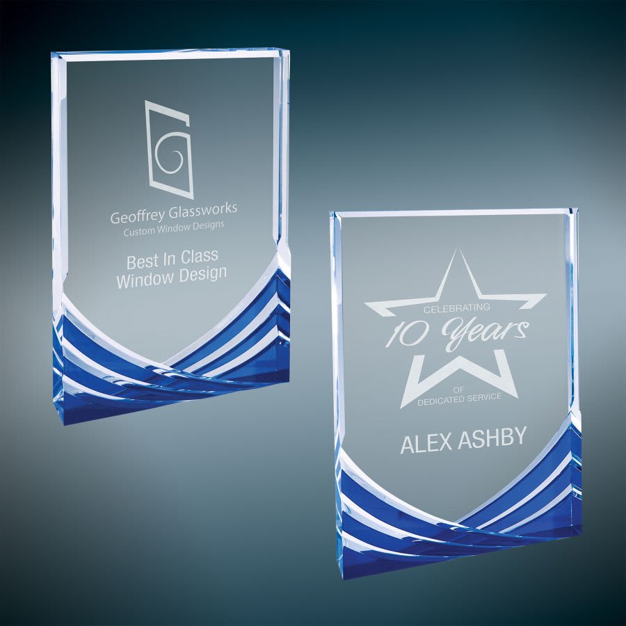 Blue Soaring Acrylic Rectangle